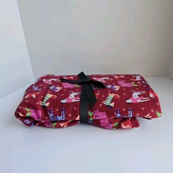 Vera Bradley Button Down Pajama Set Red Holiday Hounds 3XL - Picture 6 of 10